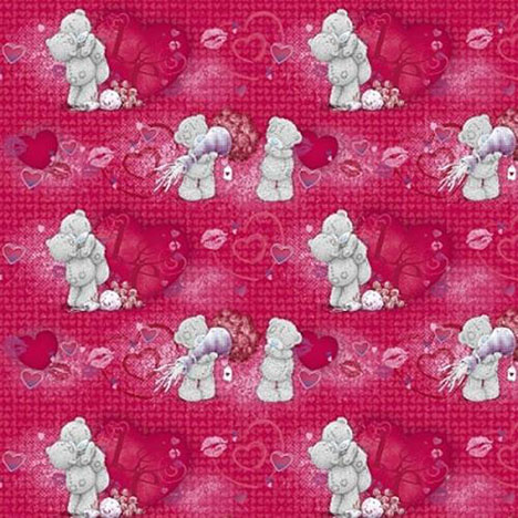 Hearts Hugs & Kisses Me to You Bear Love Flatwrap £1.00